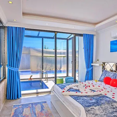 Uezuemlue 1 Bedroom Secluded With Private Pool Hot Tub Kalkan